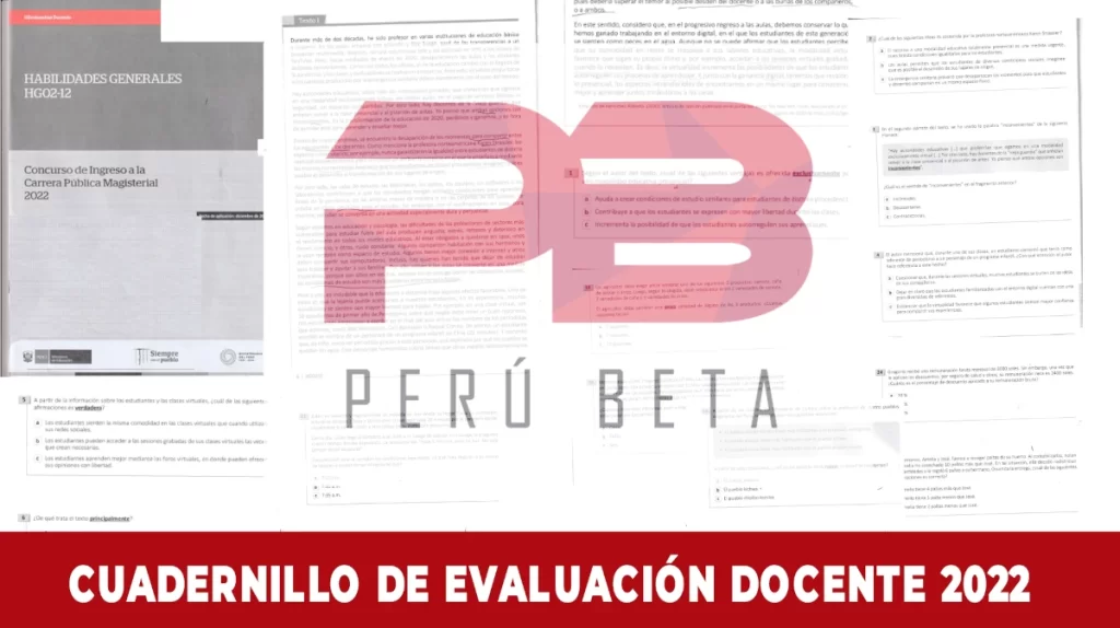 CUADERNILLO DE EXAMEN DE NOMBRAMIENTO | PRIMARIA | HABILIDADES GENERALES