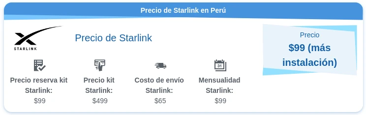 PRECIO DE STARLINK EN PERÚ