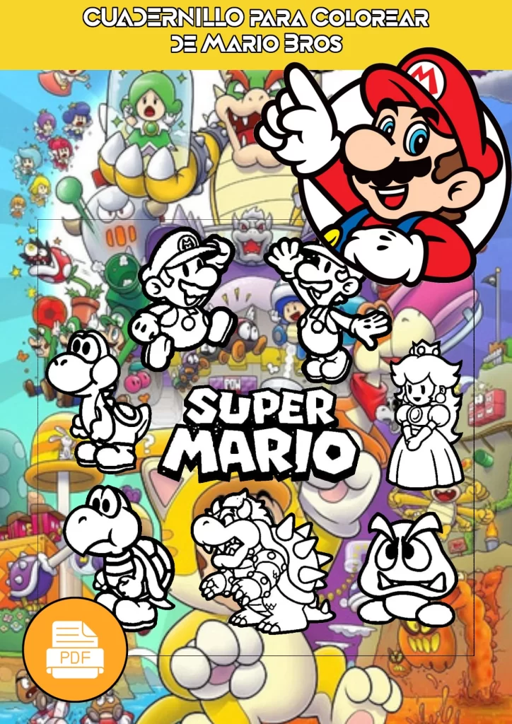 Cuadernillo para Colorear Mario Bross